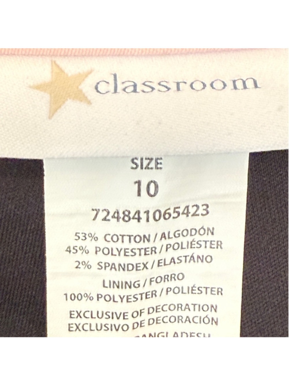 5 NWOT/EUC Classroom Supply Black Stretch Pleated School Uniform Skort Girls 10 - Picture 7 of 8